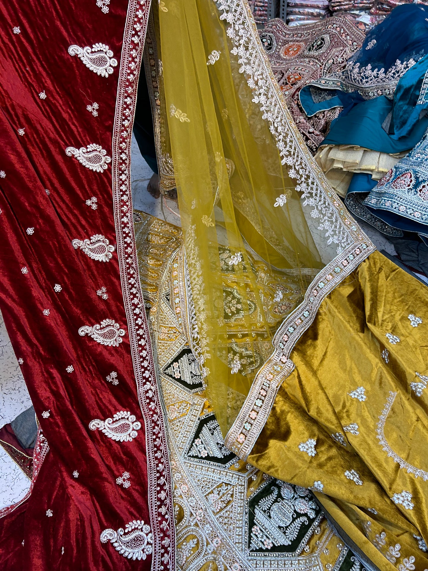 Yellow Haldi mehendi lehenga