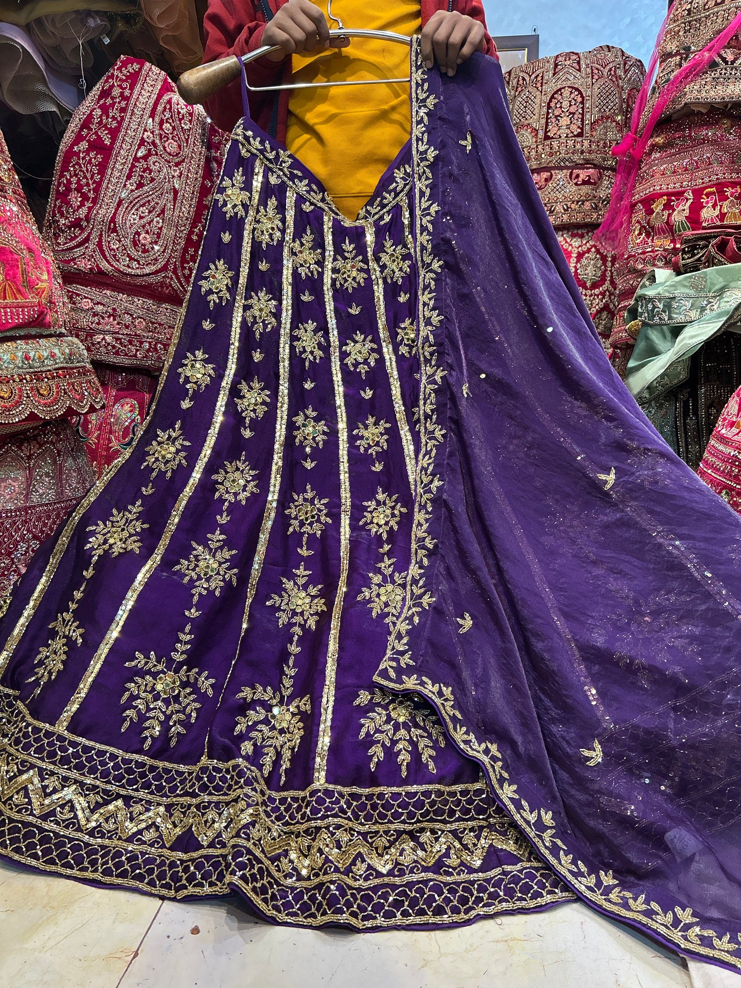 Pleasing purple Lehenga