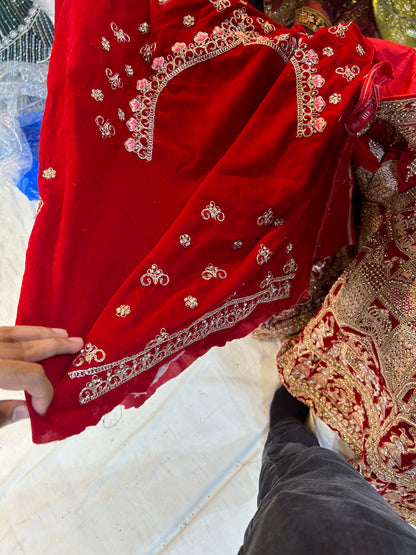 Doli barat red bridal Lehenga