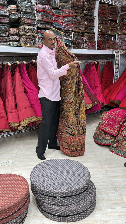 Tremendous maroon bridal lehenga