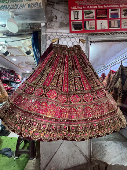 Famous Stunning maroon pink lehenga