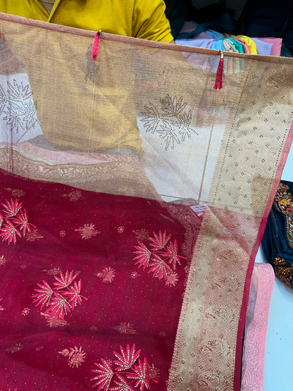 Stunning red saree