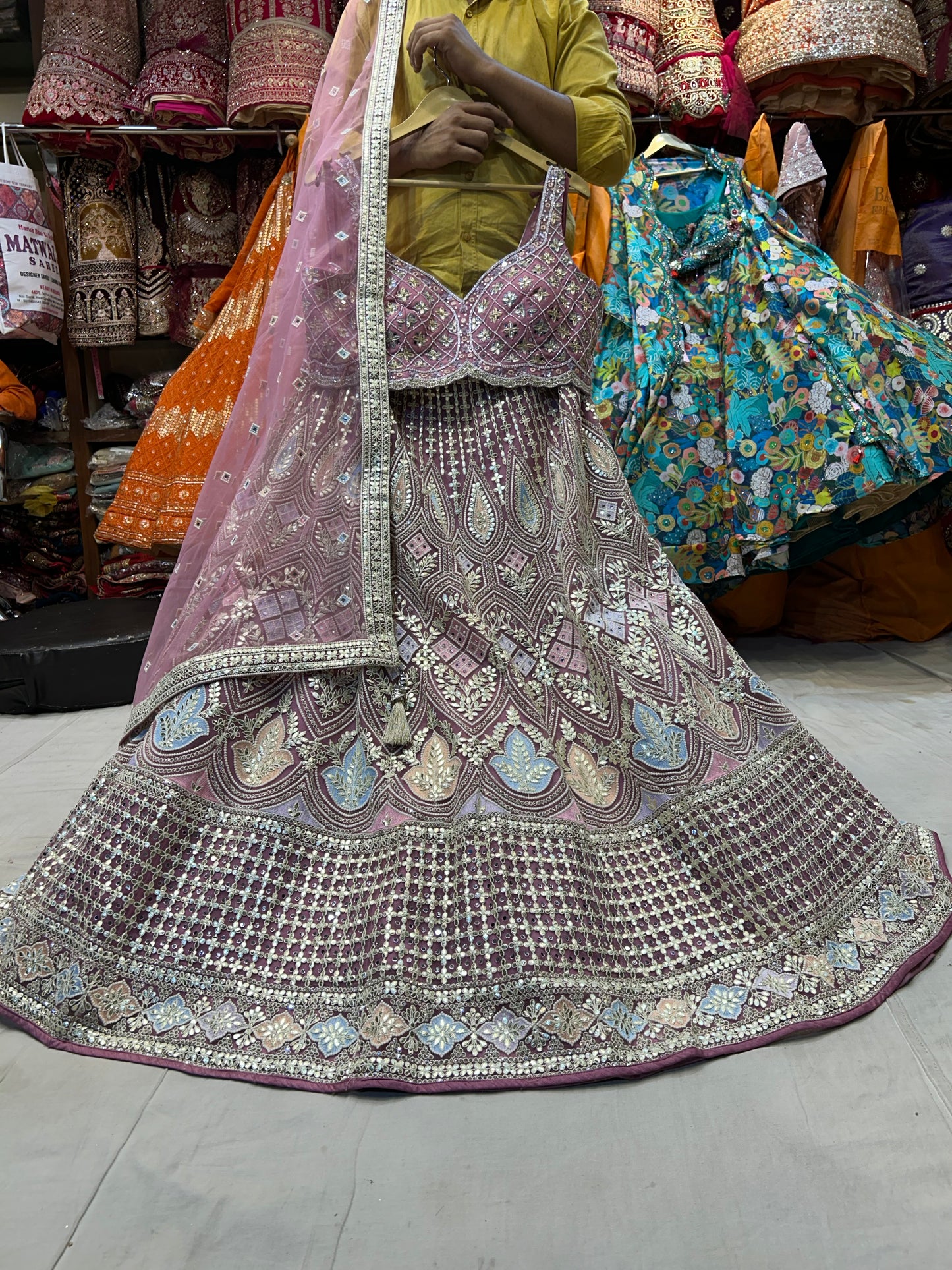 Superb pink lehenga