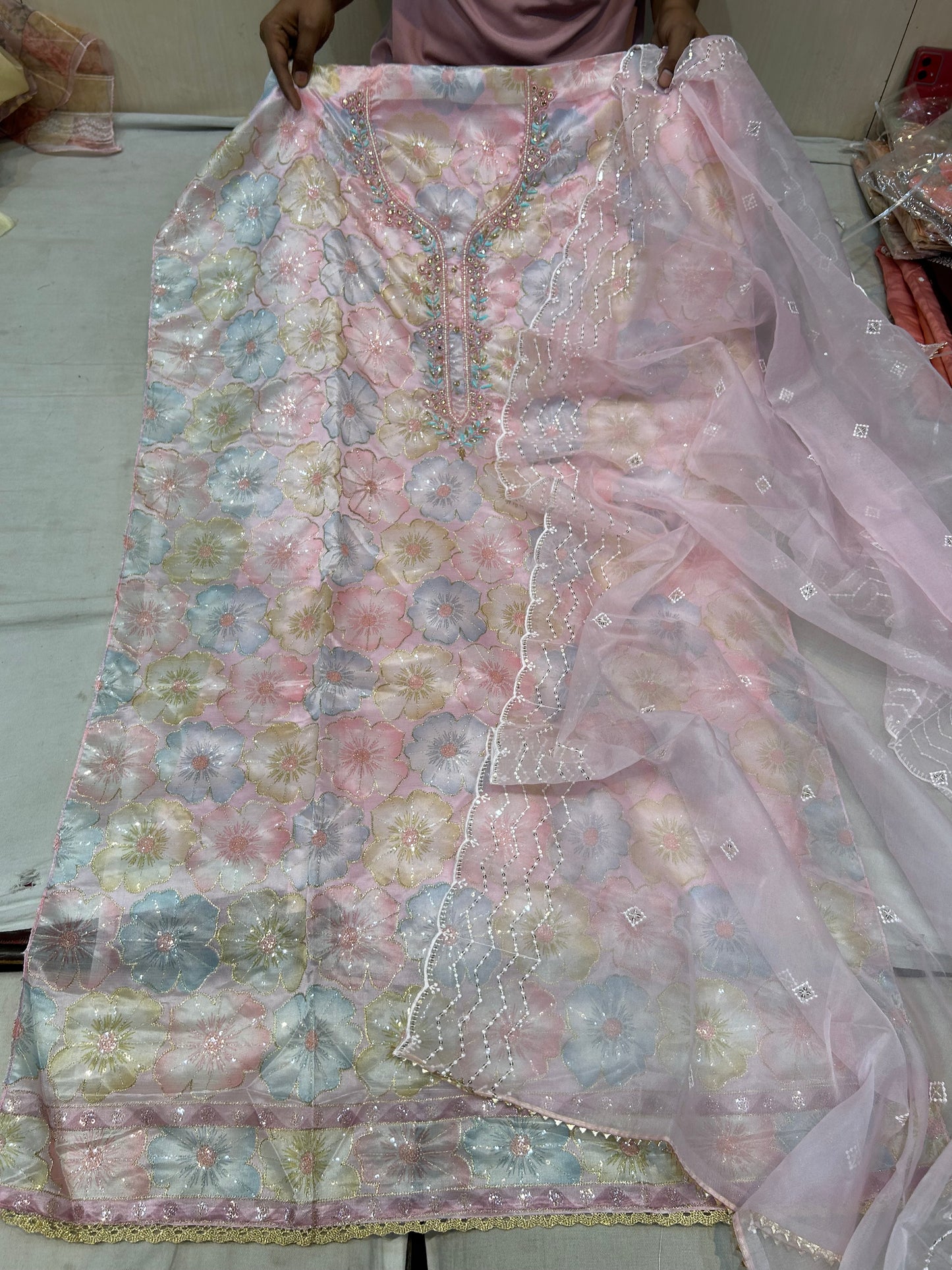 Gajab Pink Unstitched Suit 🥰