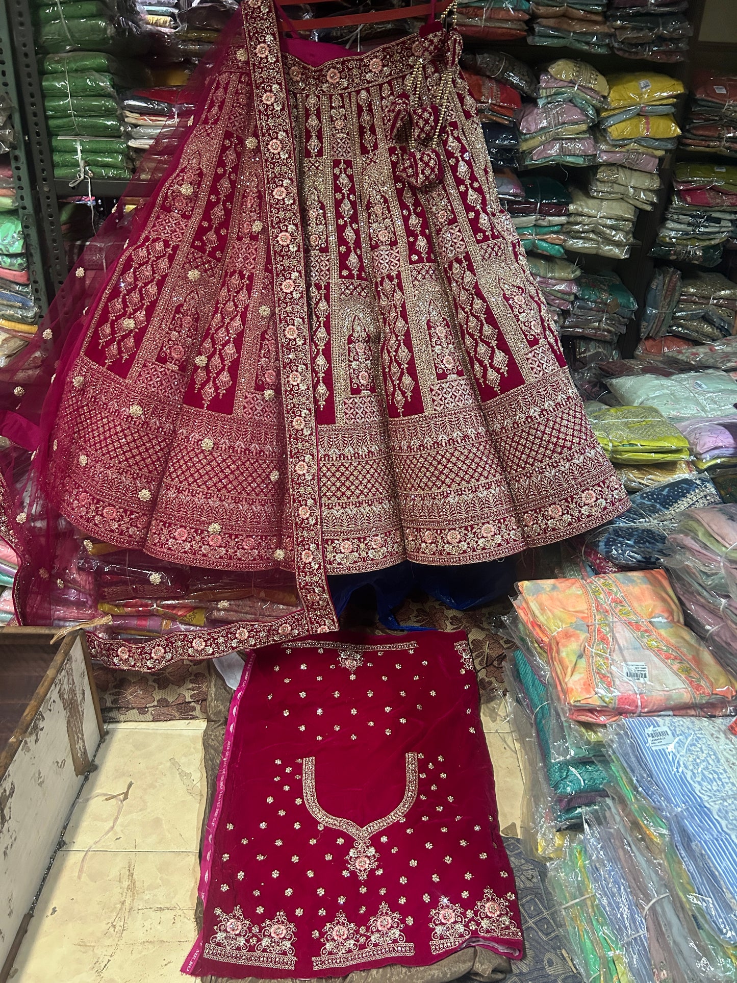 Red Bridal Lehenga