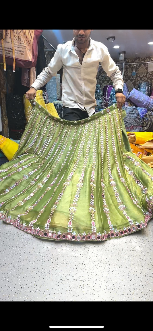 Green Fabulous Mehendi Lehenga