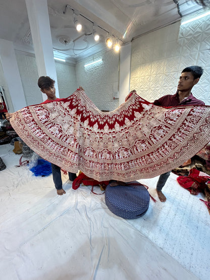 Doli barat red bridal Lehenga