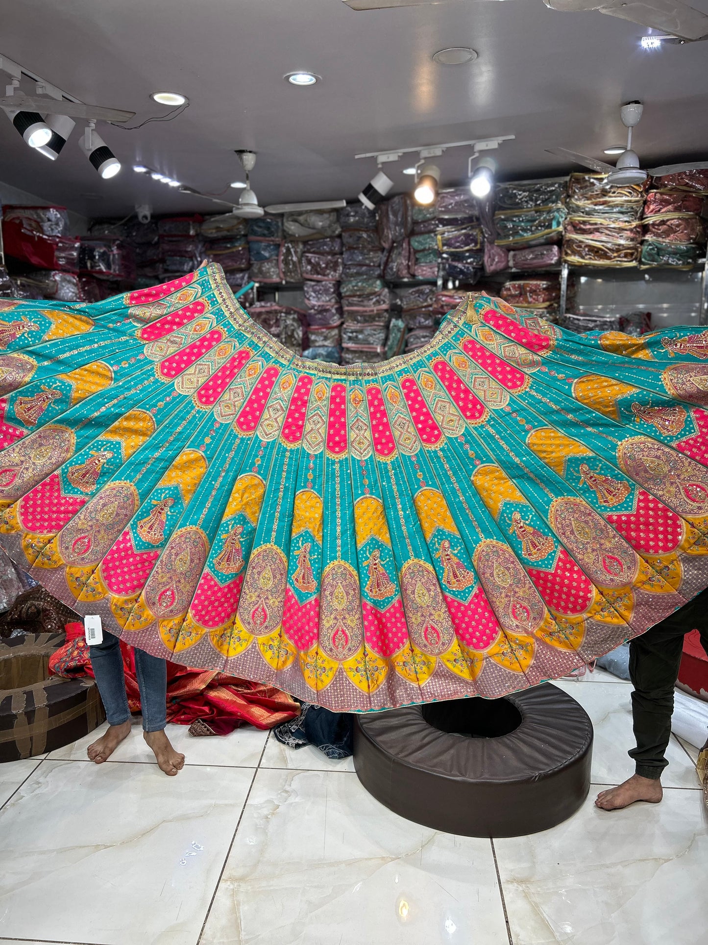 Stunning Banarasi multicolour lehenga