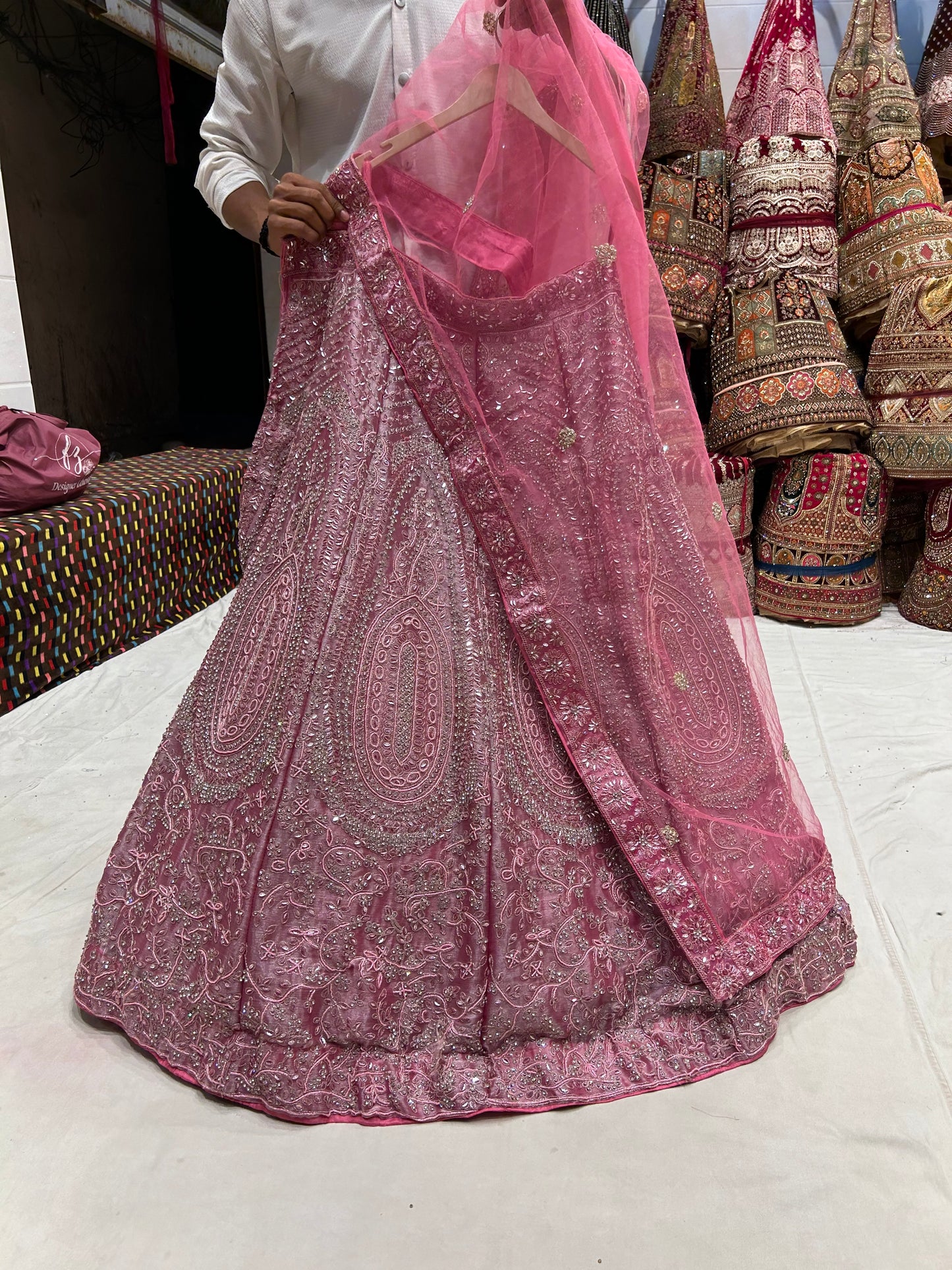 Lilac pink stunning lehenga