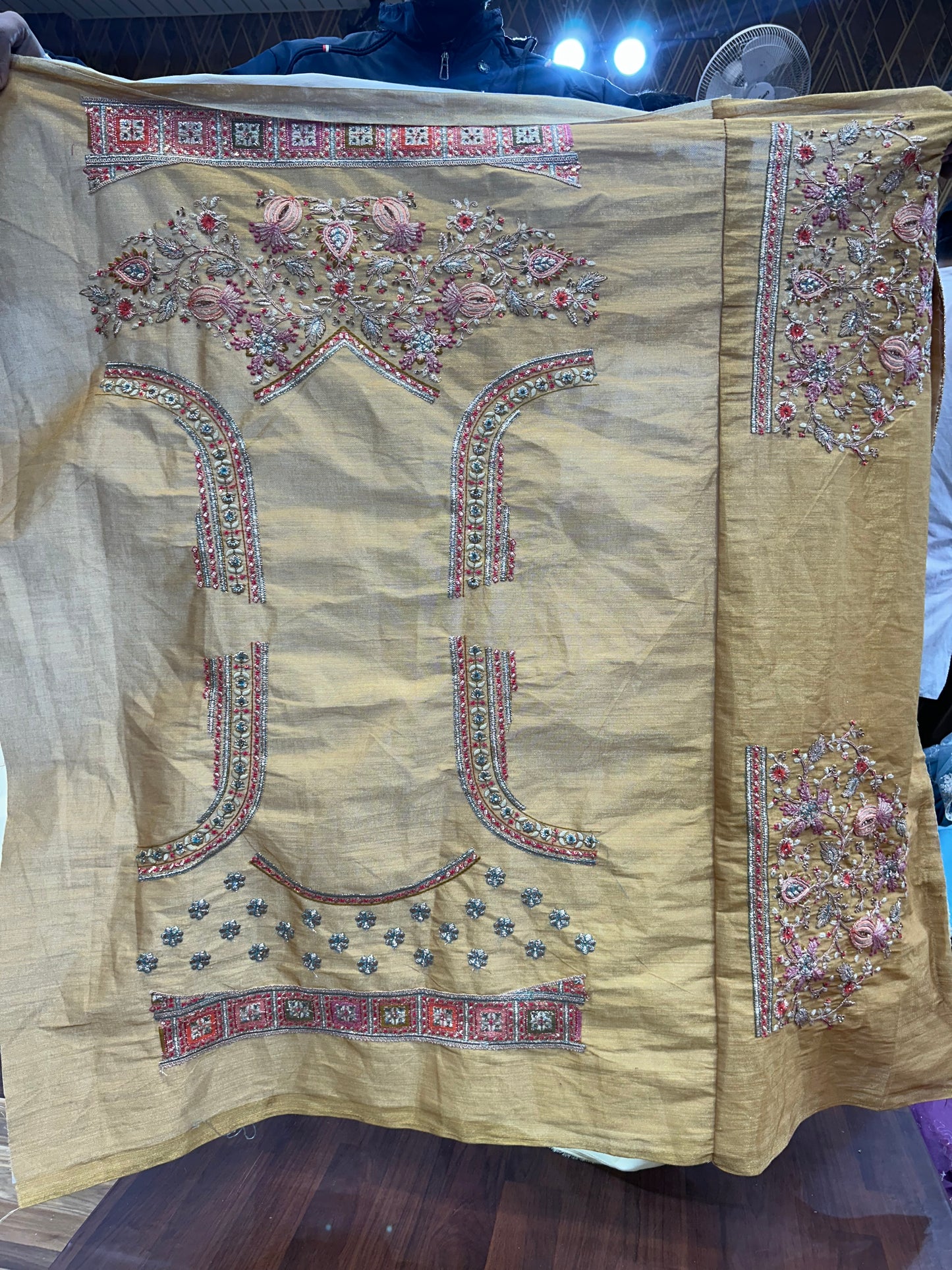 Gorgeous white golden lehenga