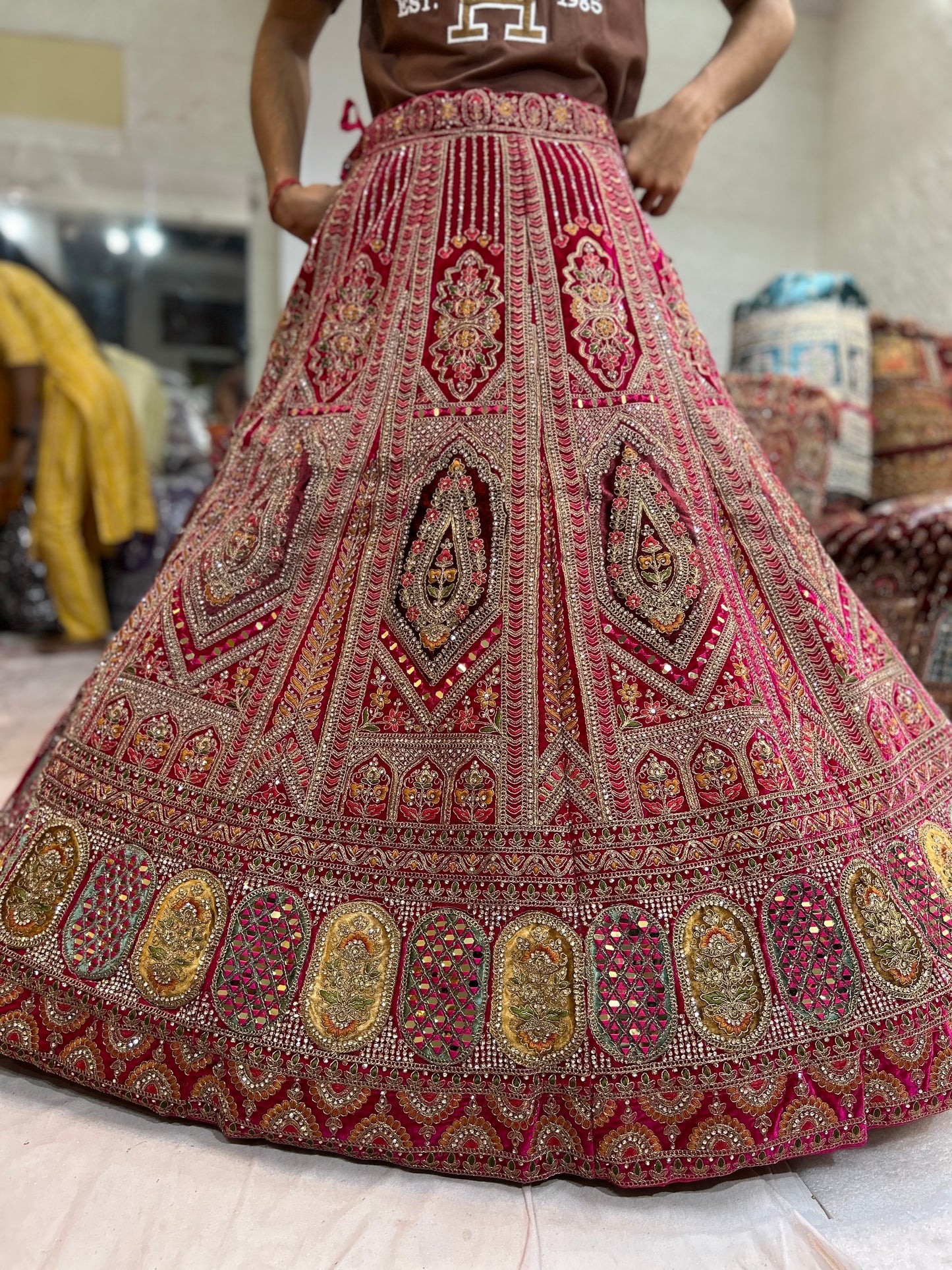 Good looking rani pink bridal lehenga