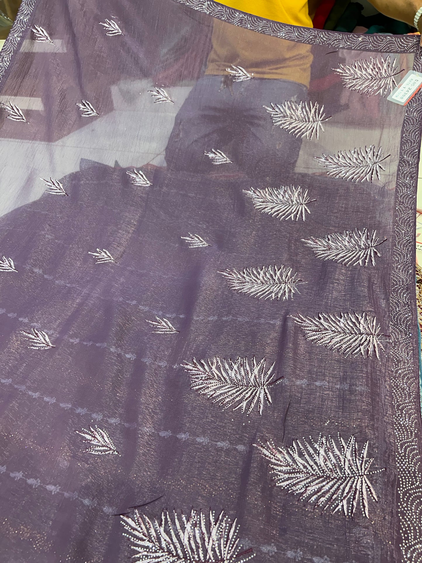 Dreamy Purple leaf saree