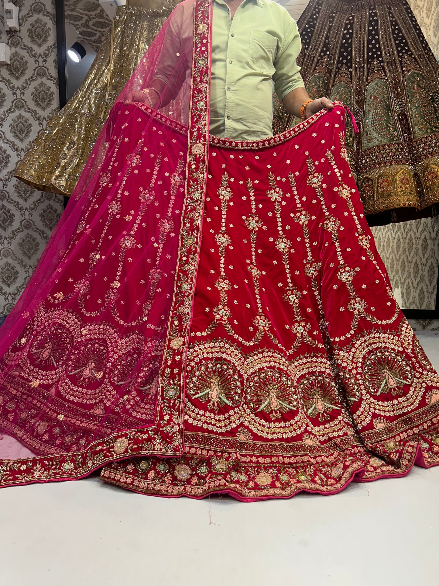 Red Bridal Lehenga