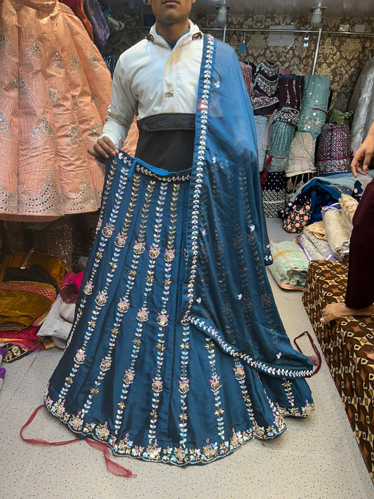 Lehenga de diseñador azul ❤️