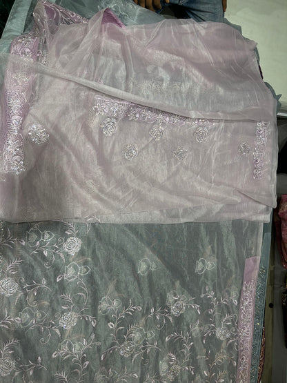 Baby pink saree