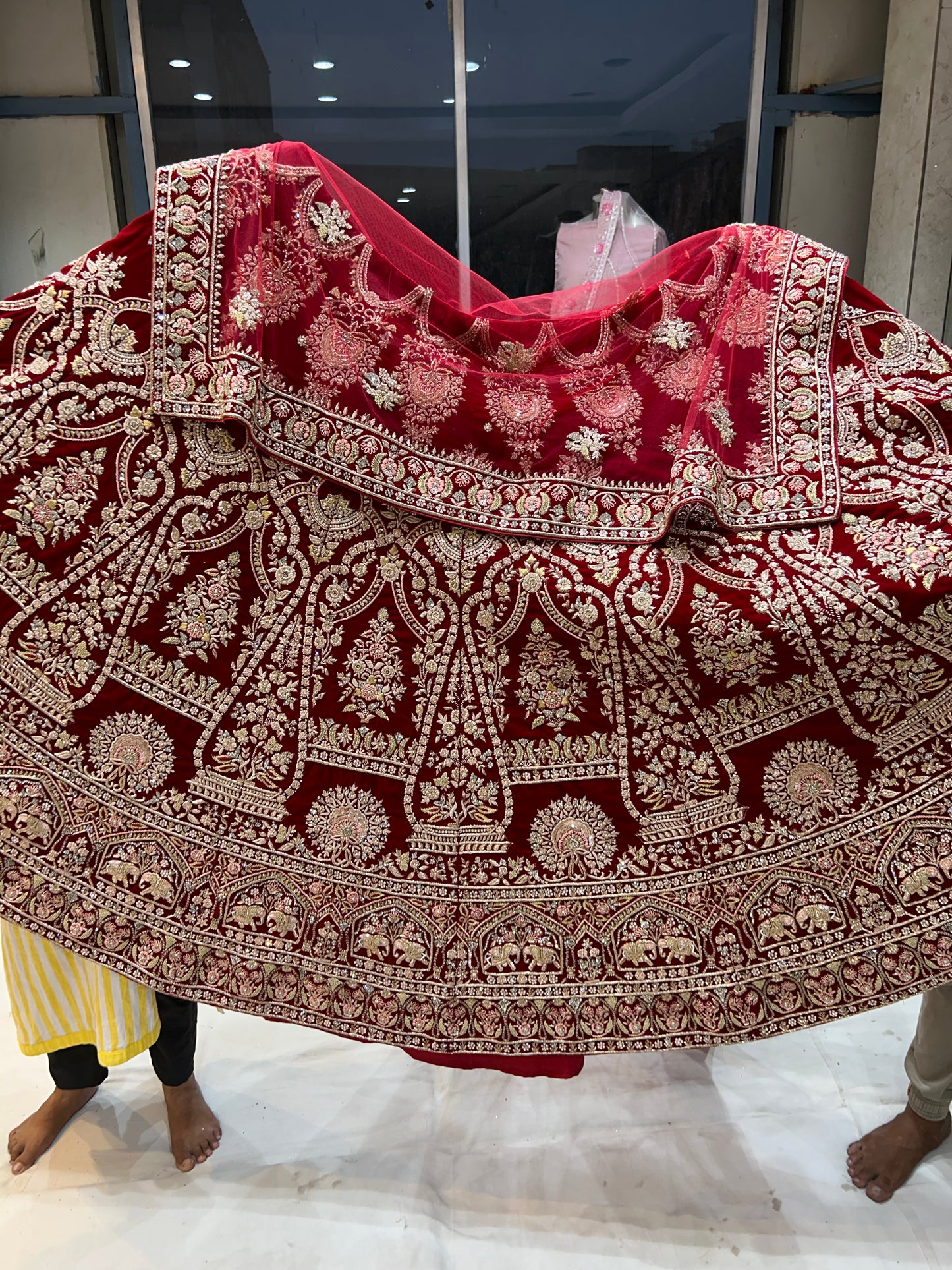 Stunning maroon Red Lehenga