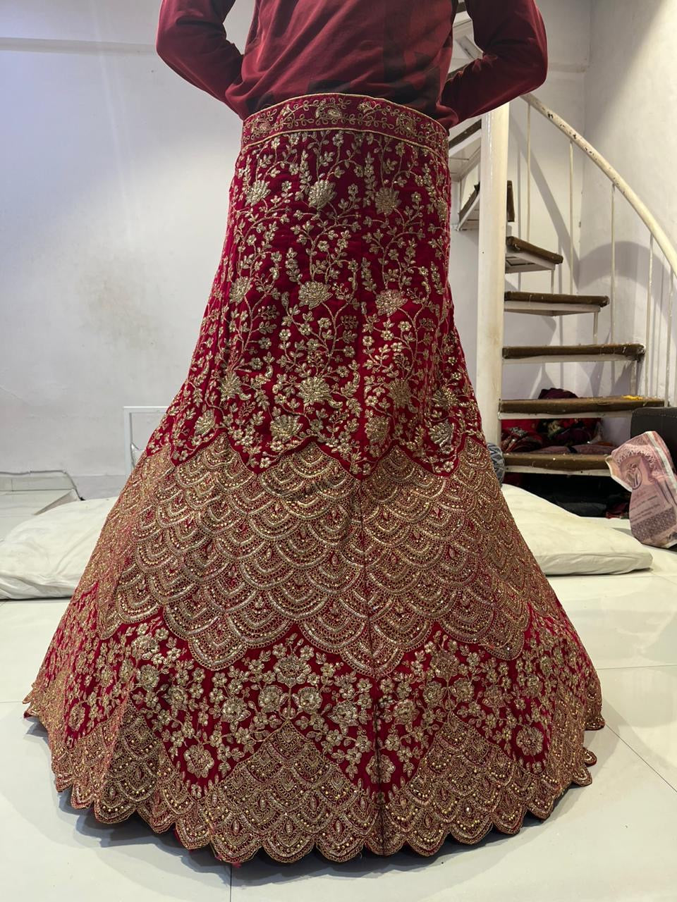 Stunning red bridal Lehenga