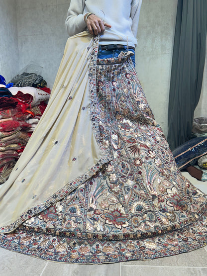 Stunning beige multicolour lehenga