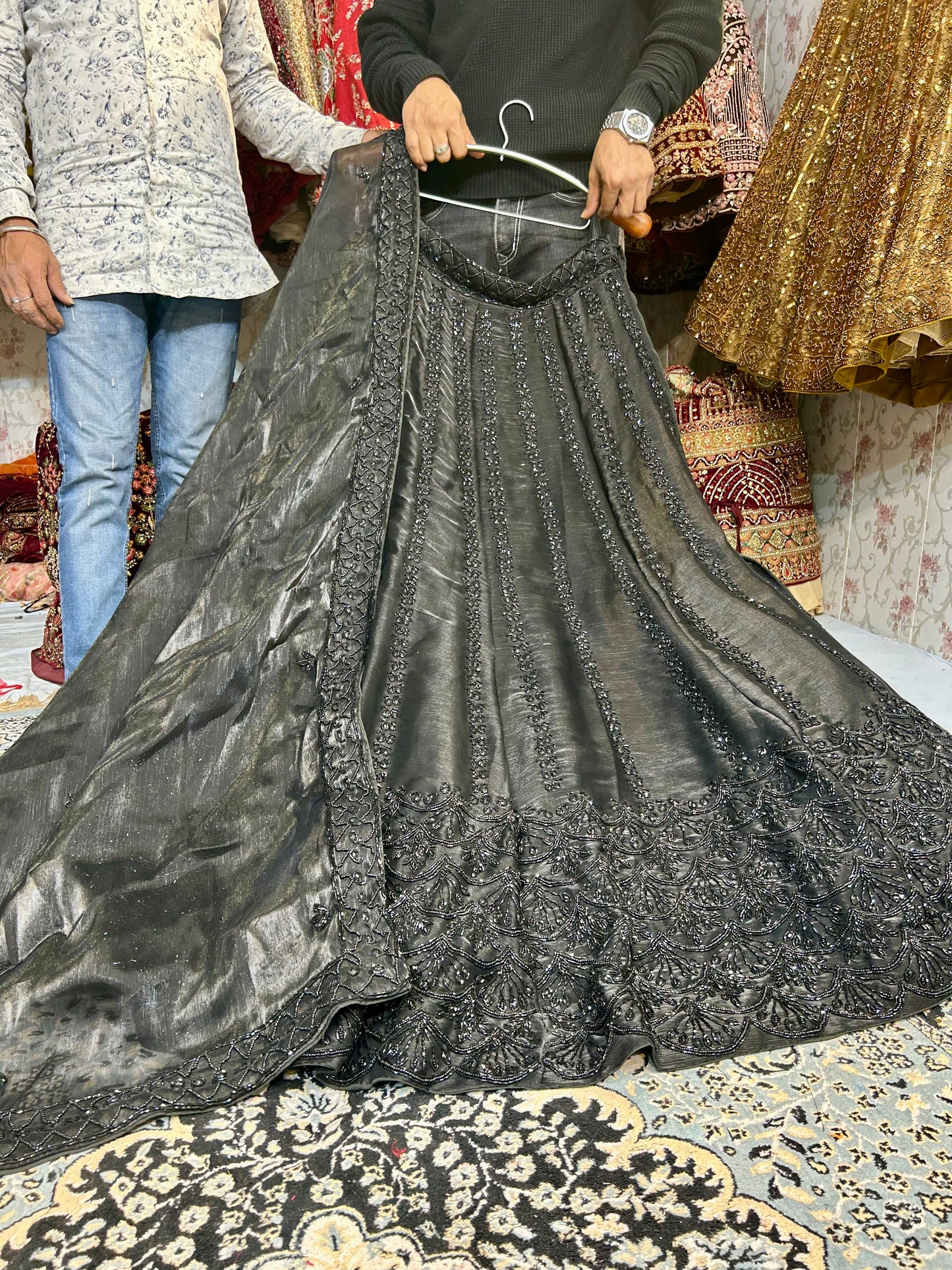 Eye catching black lehenga