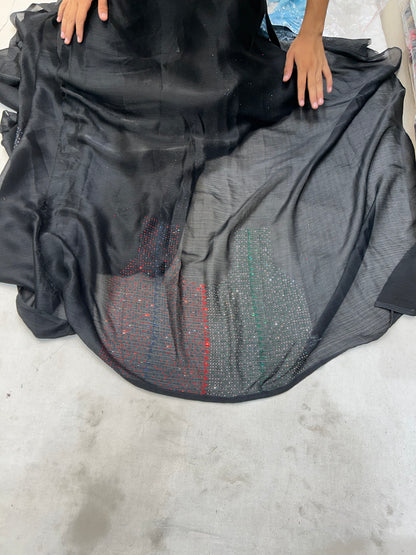 Majestic black fancy saree 🥰