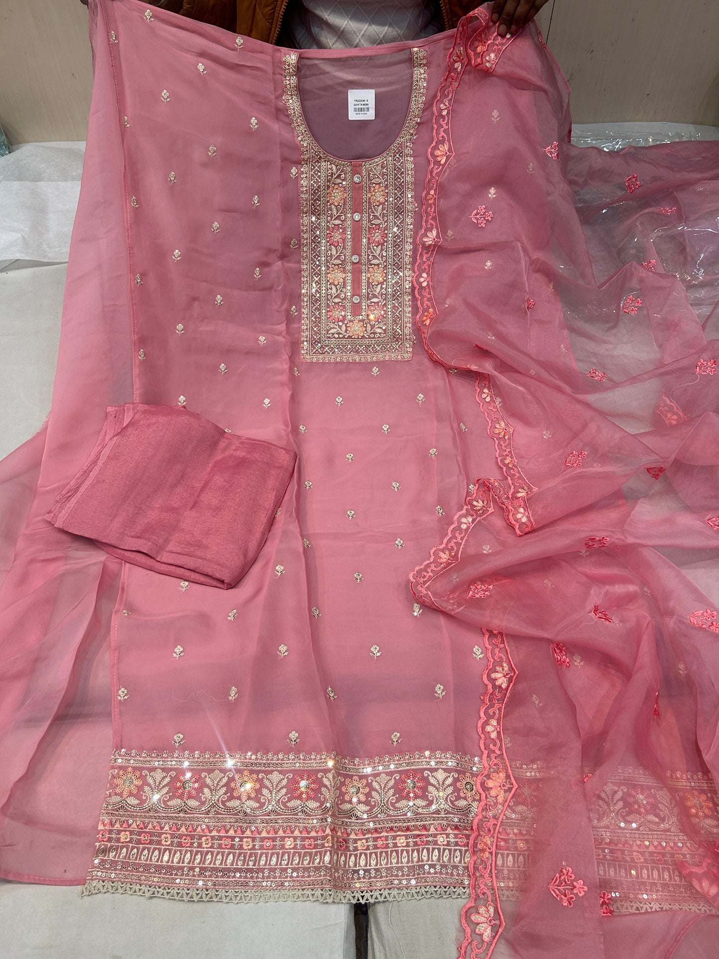 Pink Fancy women Unstitched Suit