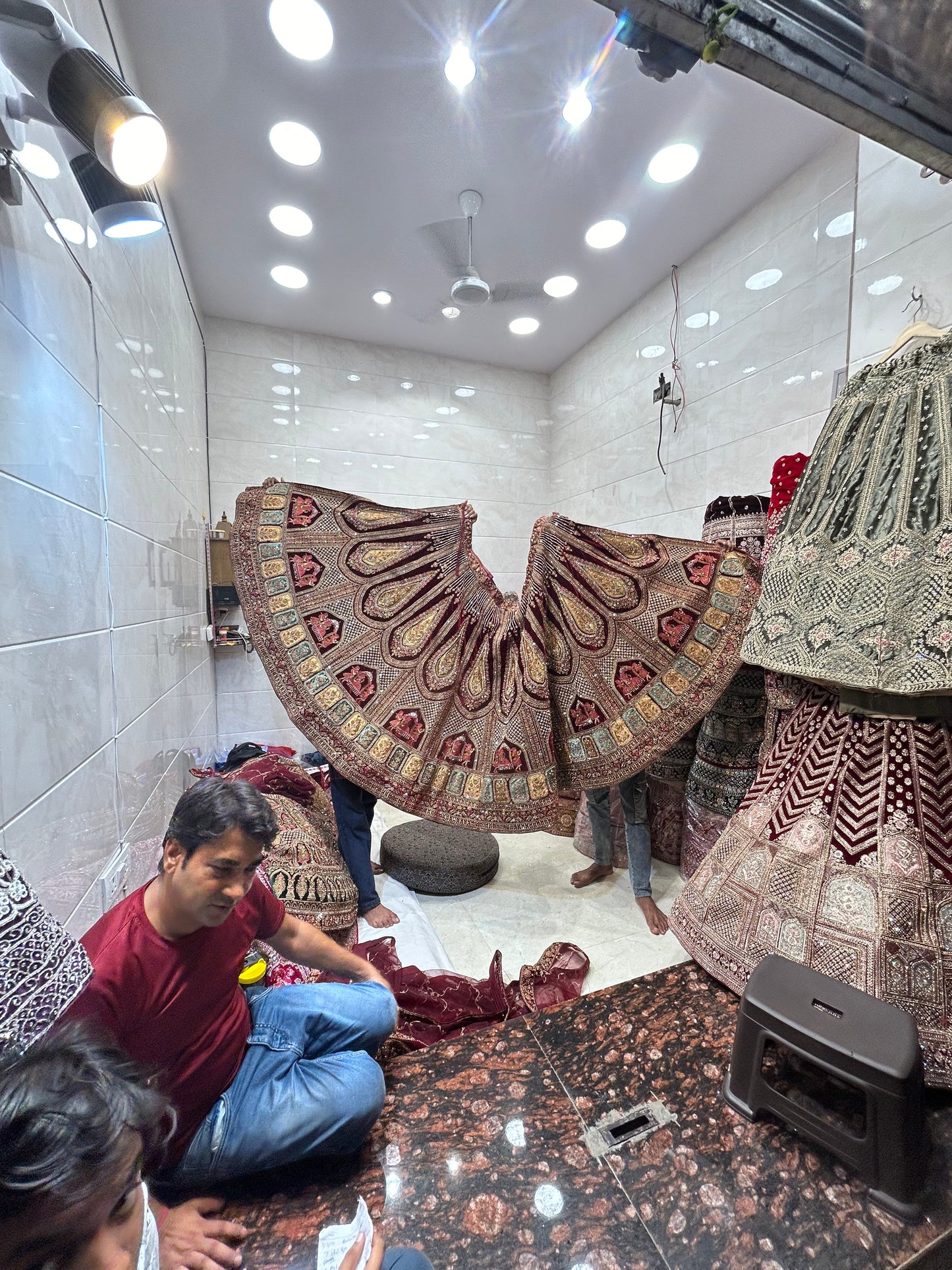 Maroon Heavy handwork lehenga