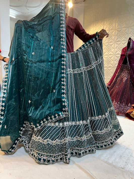 Beautiful sequence Blue Lehenga