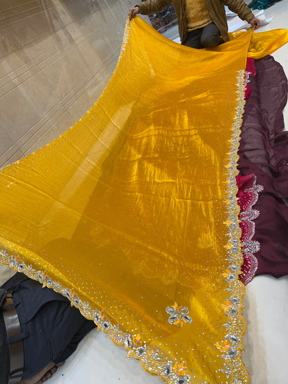 Pretty yellow saree