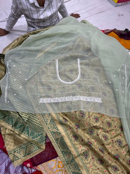 Light green Lovely Saree