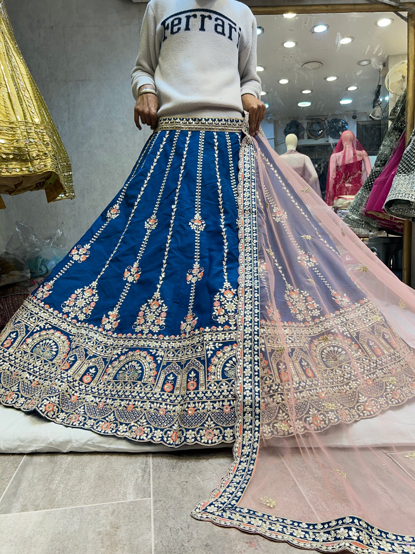 Glamorous blue lehenga