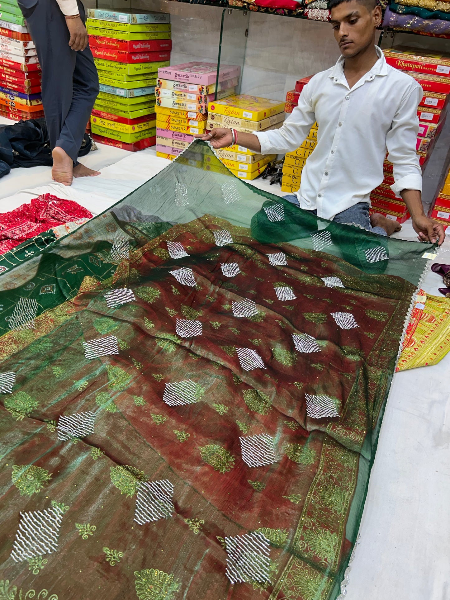 Dark green Amazing Saree