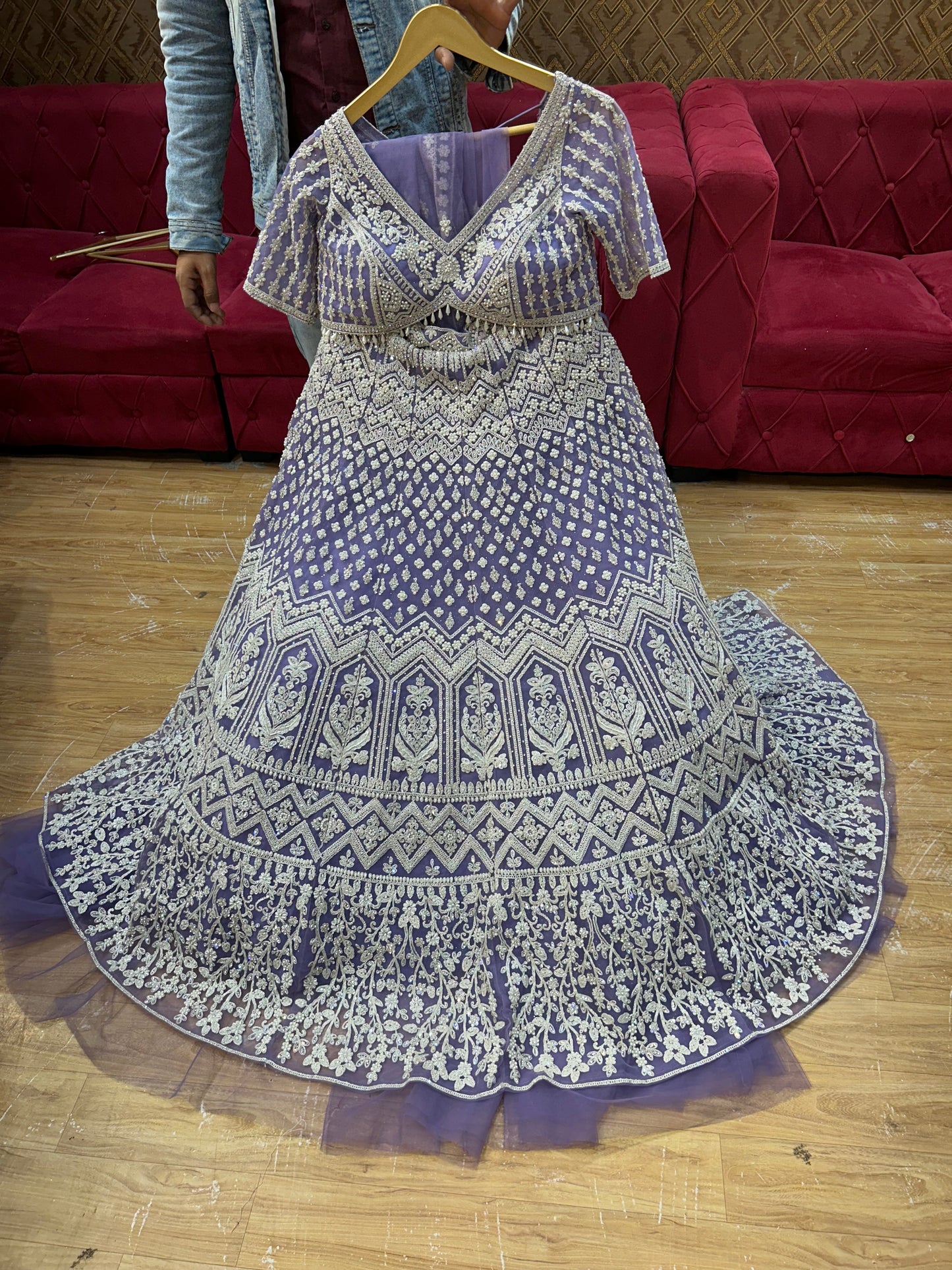 Gorgeous white Blue Lehenga