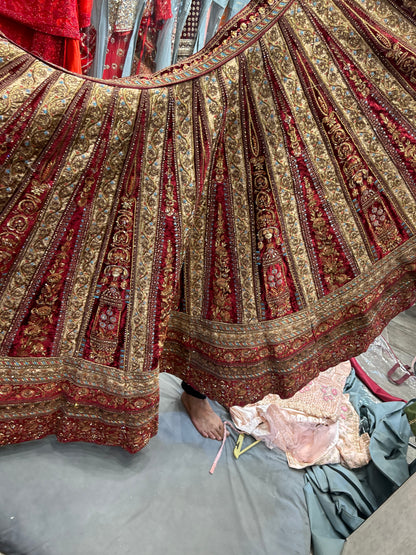 Amazing maroon Bridal Lehenga