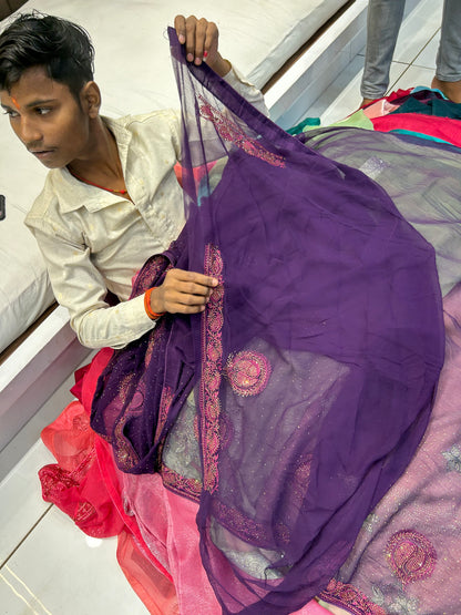 Tremendous purple saree