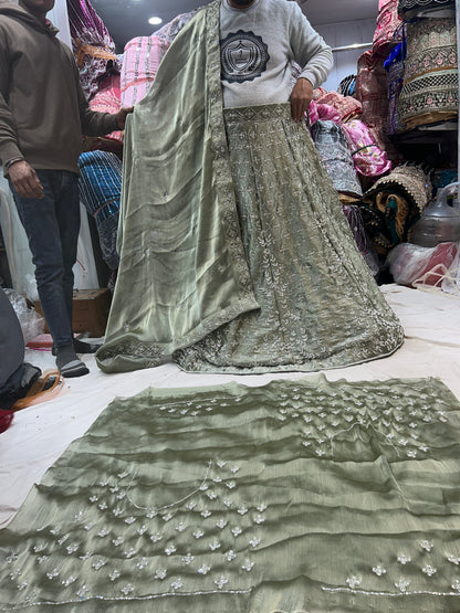 Lehenga de diseñador verde ❤️