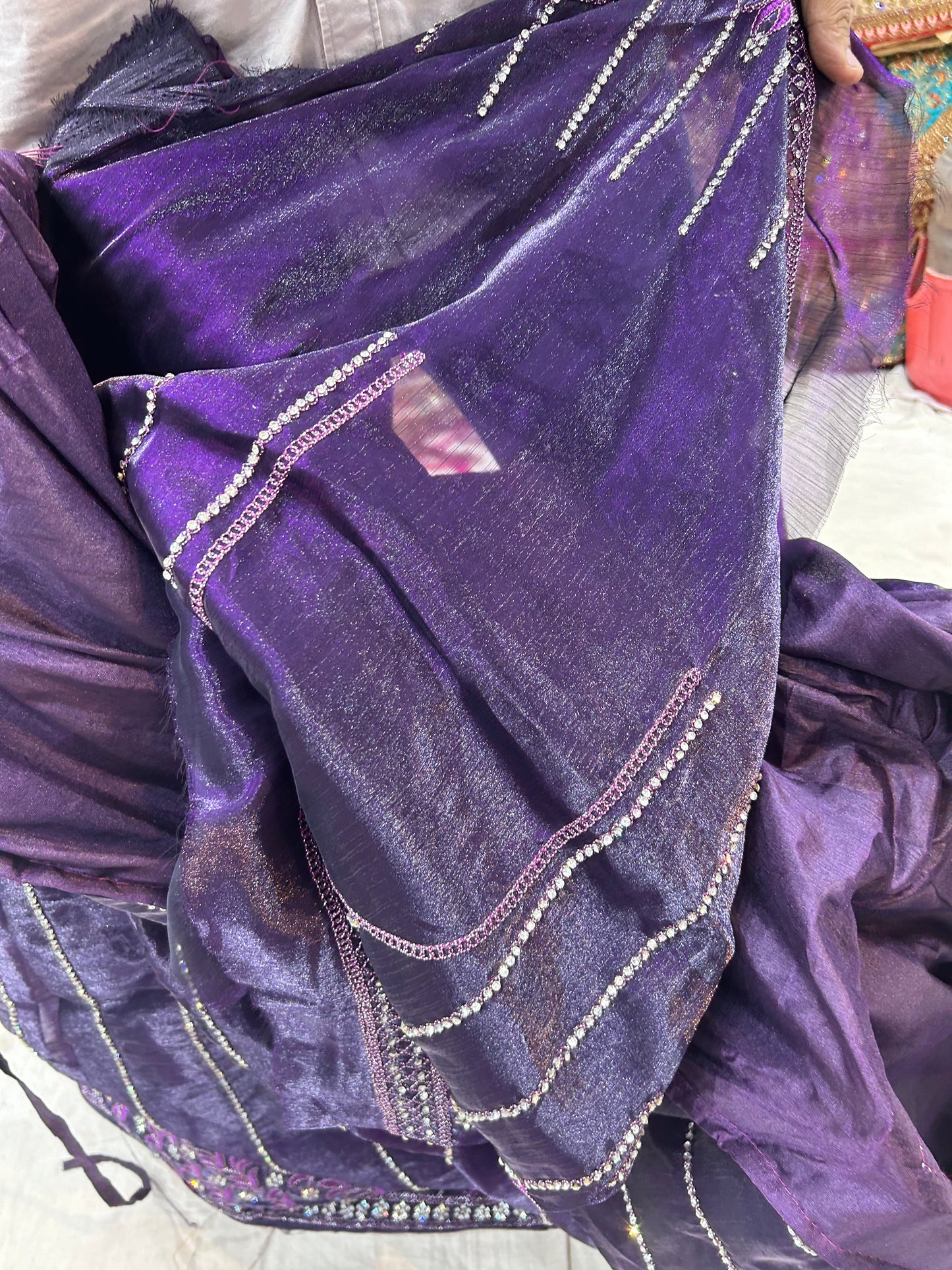 Fantástica lehenga morada