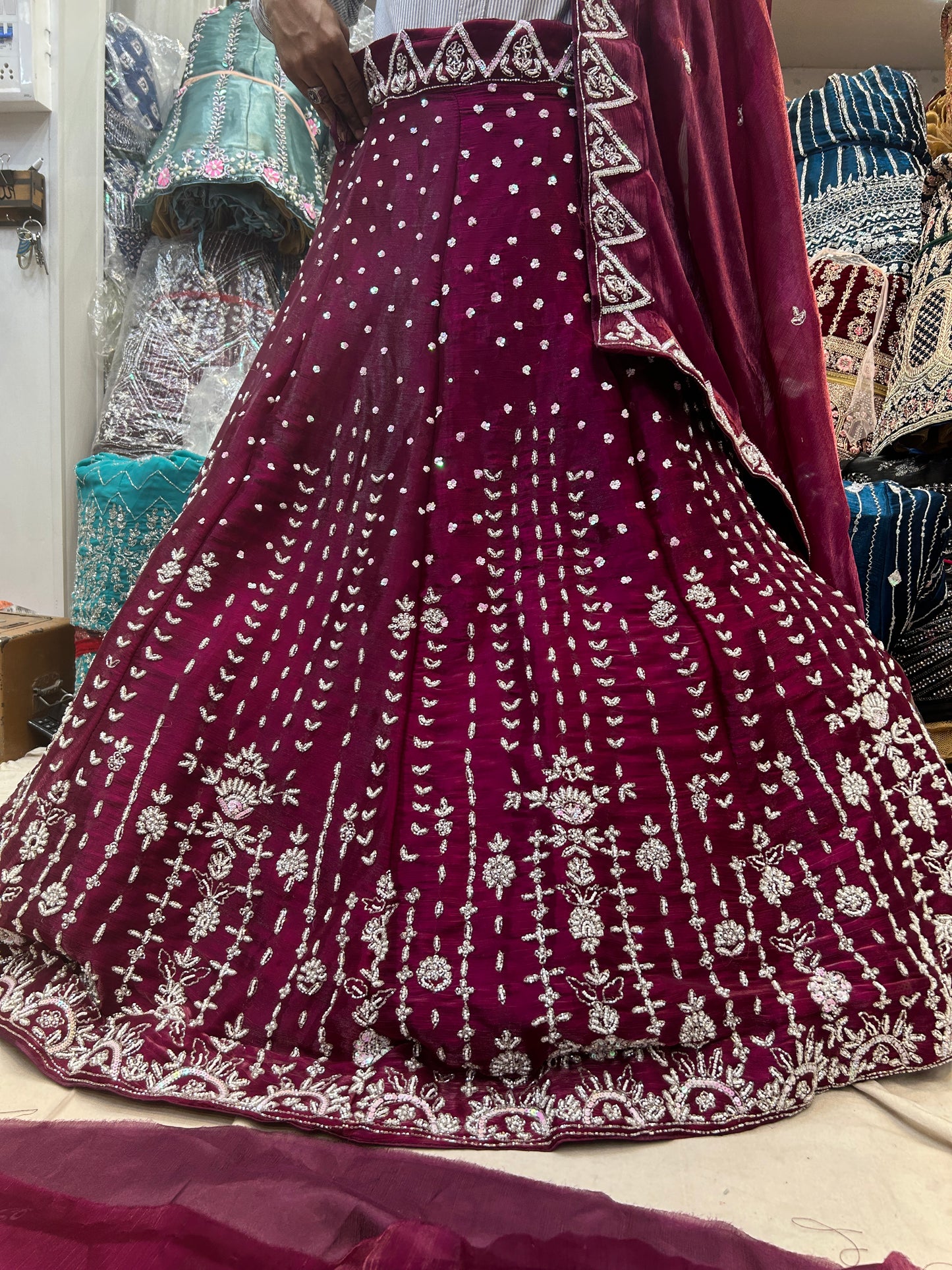 Tremendous Purple Violet Lehenga 💖