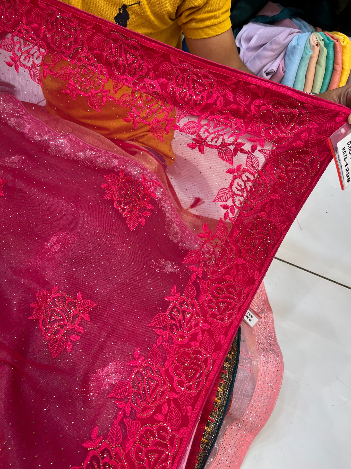 Elegant Red Floral saree