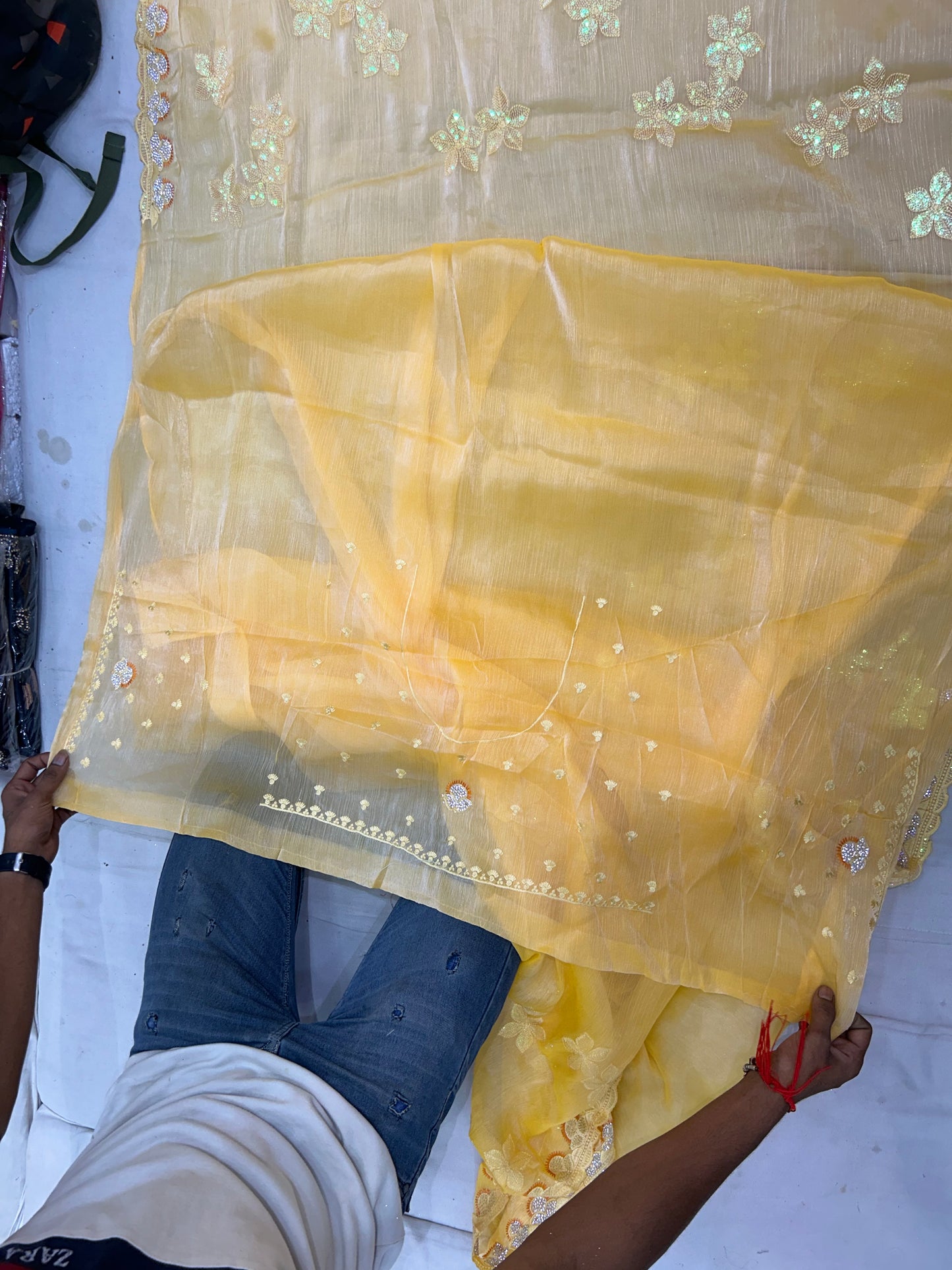 Awesome yellow golden saree