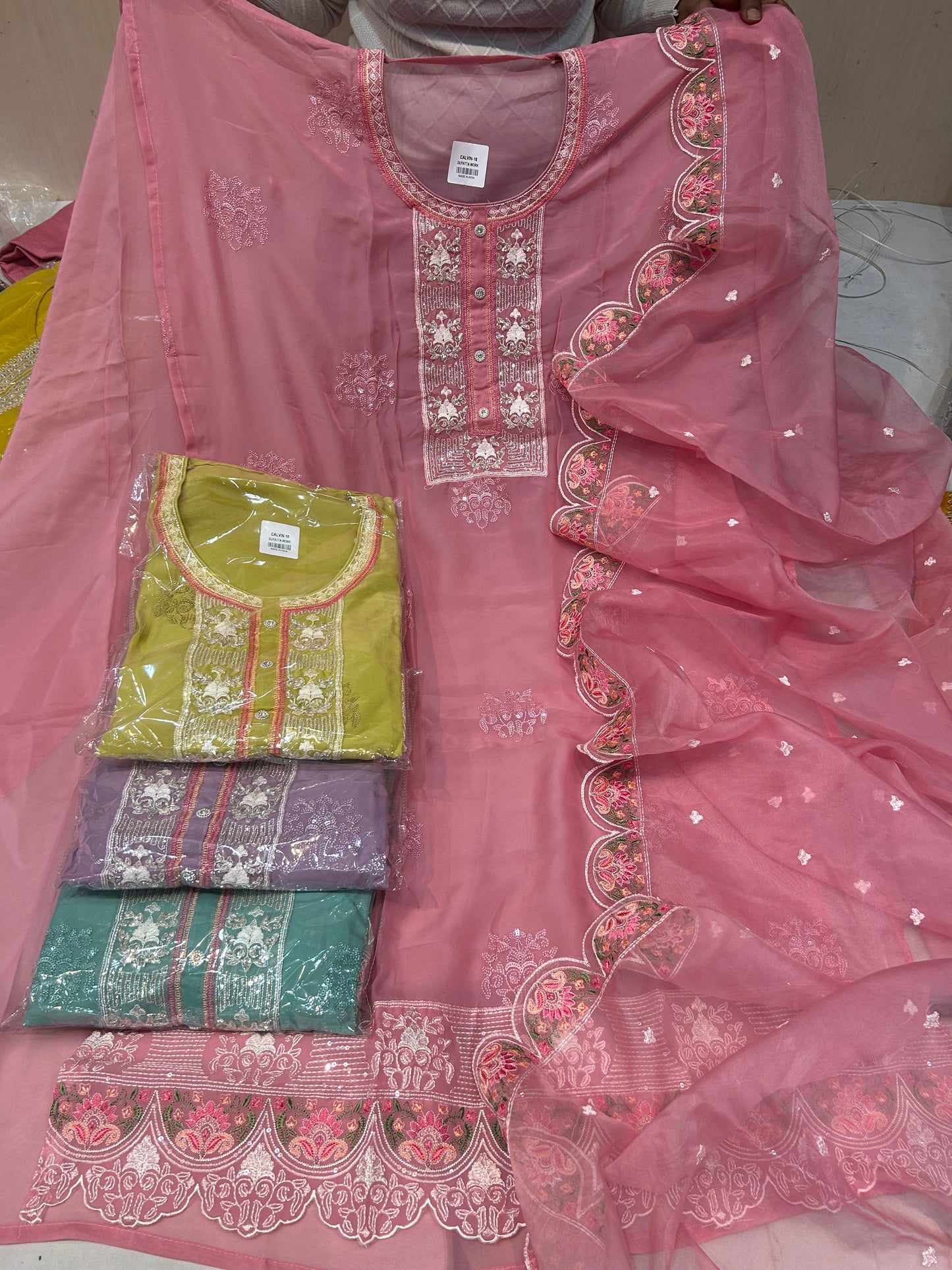 Pink Fancy women Unstitched Suit