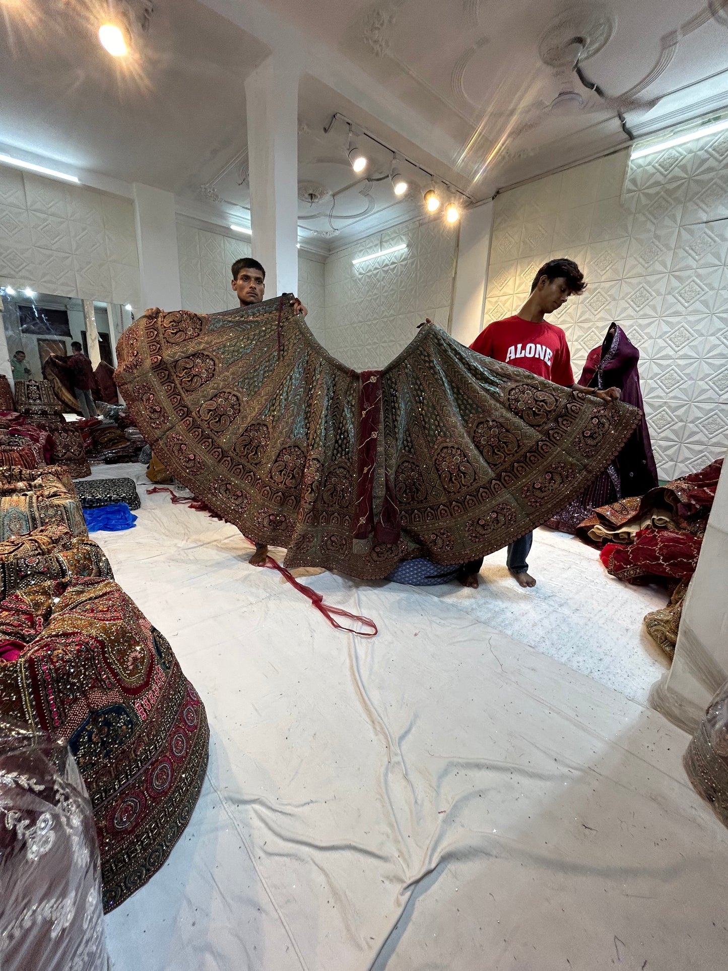 Peacock blue bridal Lehenga