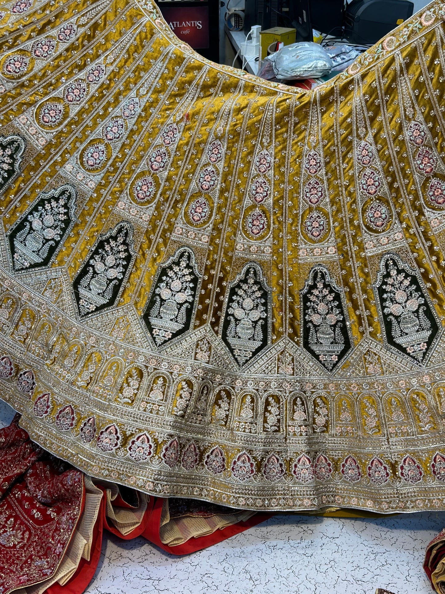 Yellow Haldi mehendi lehenga