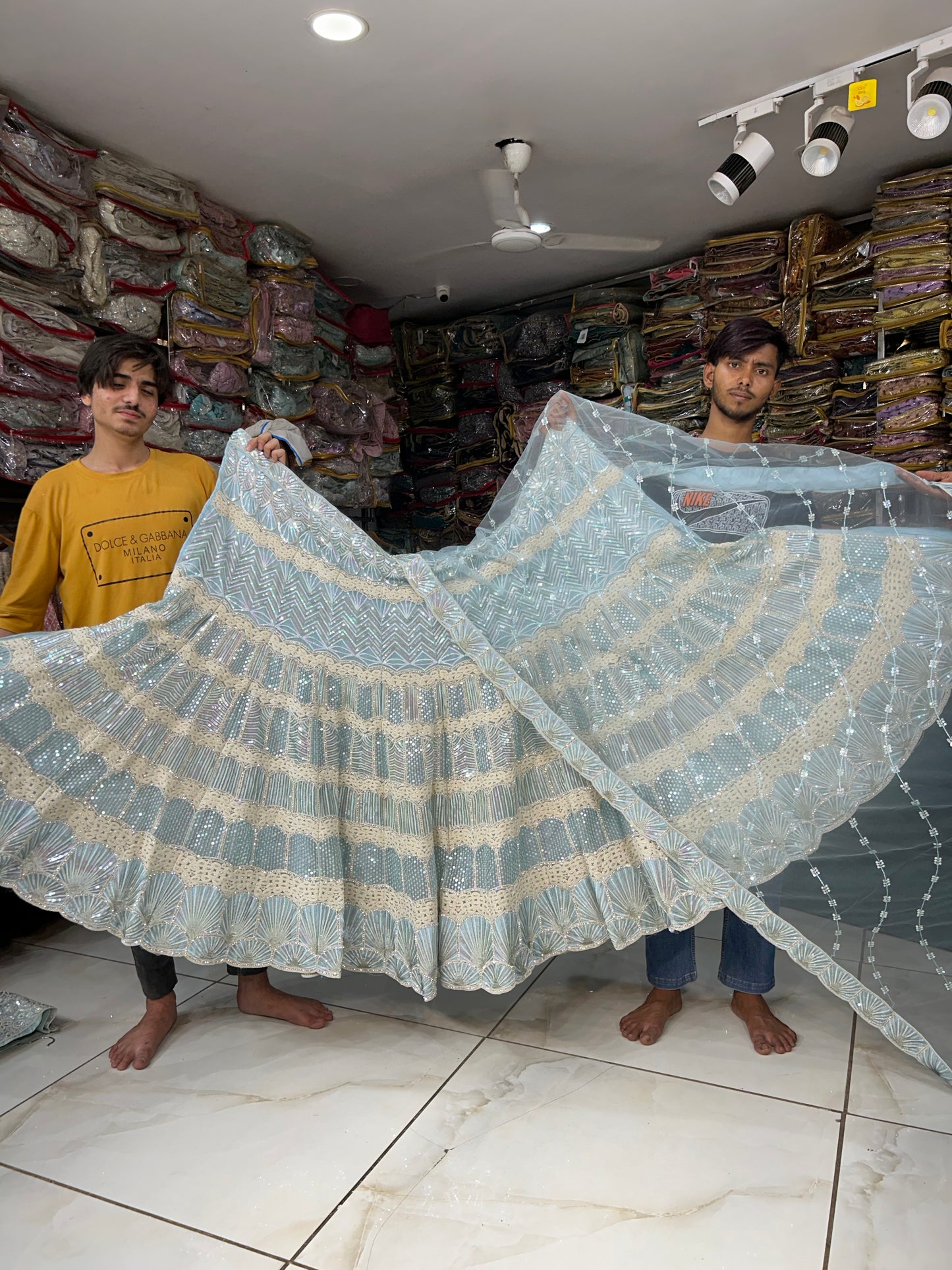 Lovely sky-blue Lehenga 😍