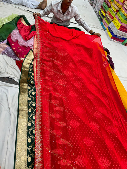 Pretty Red Saree