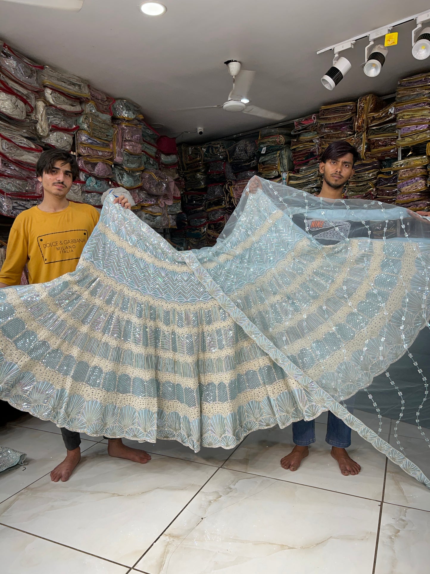 Lovely sky-blue Lehenga 😍