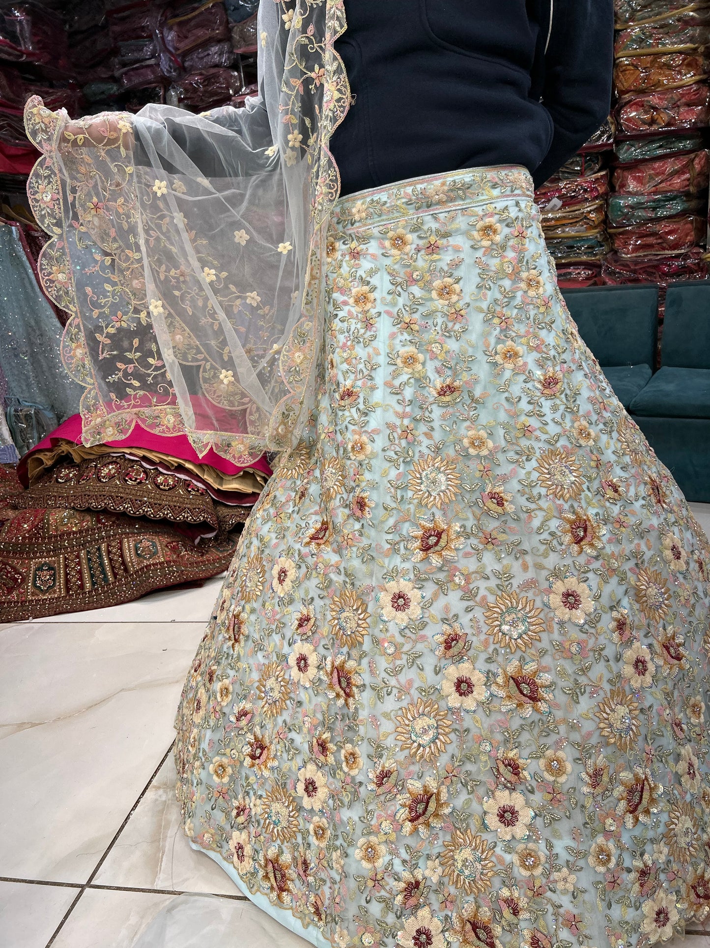 Amazing blue lehenga