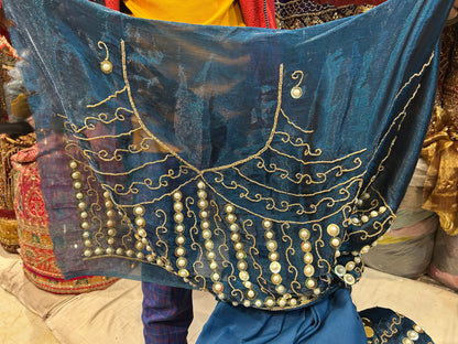 Delightful blue pearl Lehenga