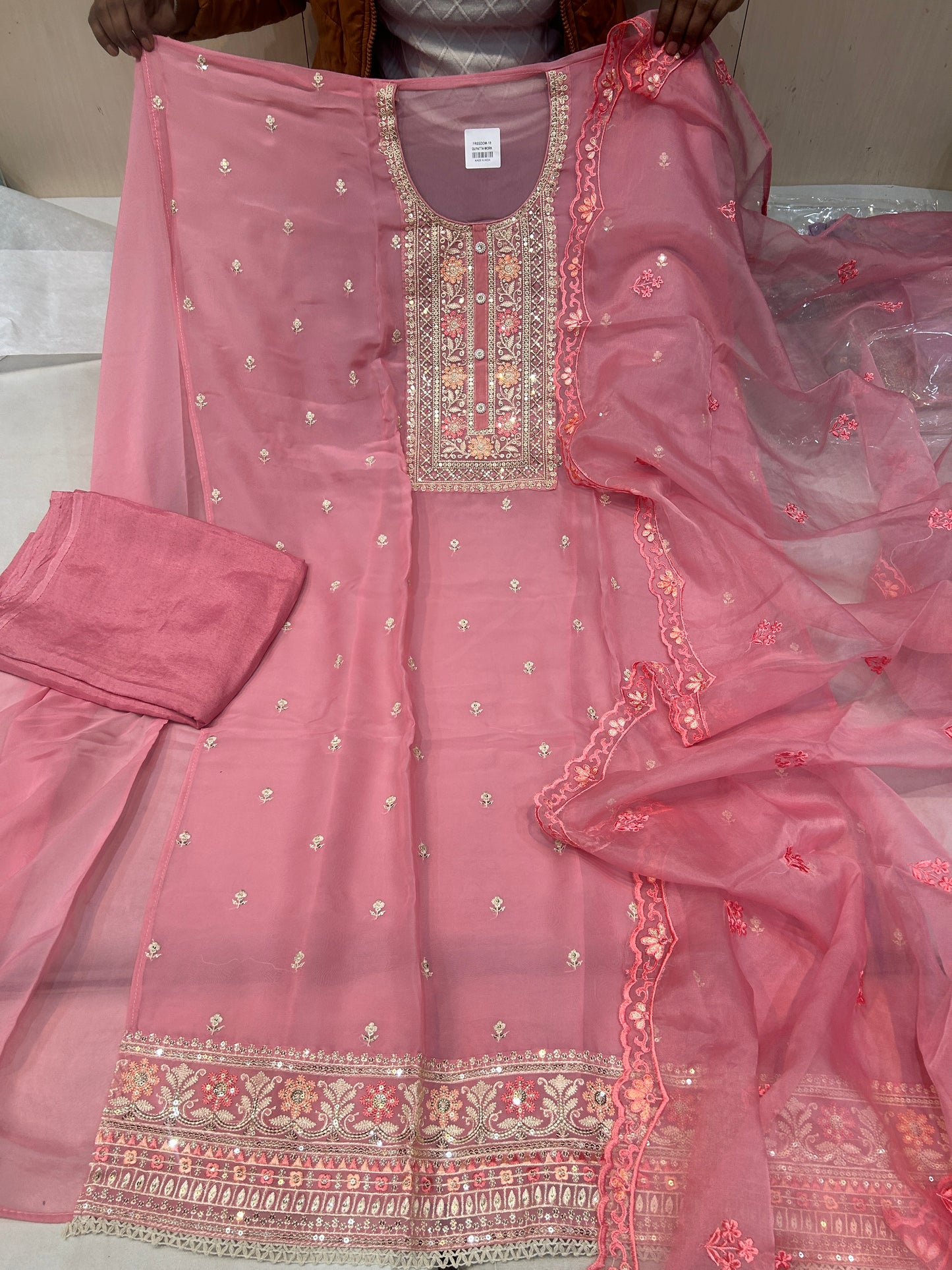 Pink Fancy women Unstitched Suit