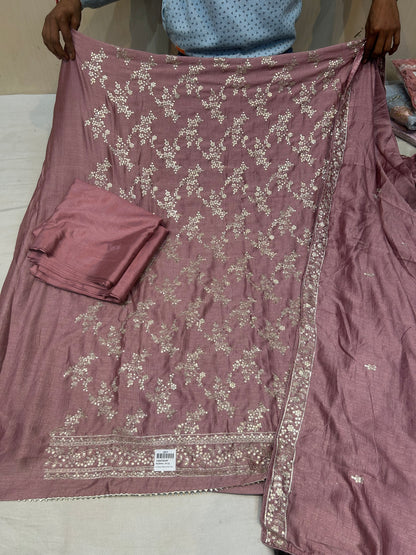 Lovely Onion Pink Brown ladies suit