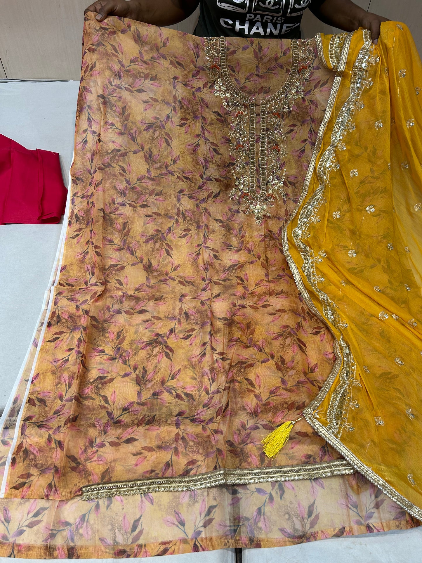 Amazing yellow unstitched ladies suit